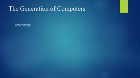 Generation of computer Lecture no 2 | PPT