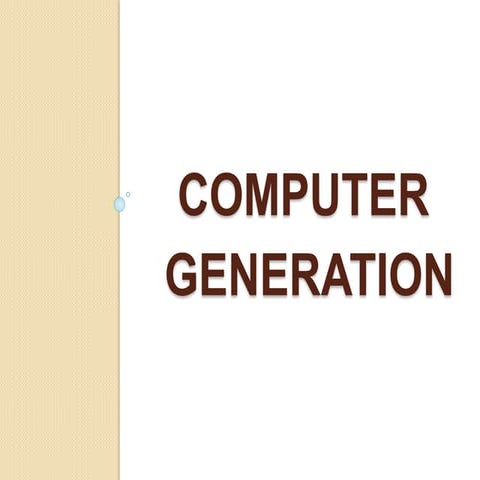 Computer generations