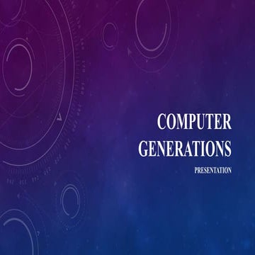 Computer generations
