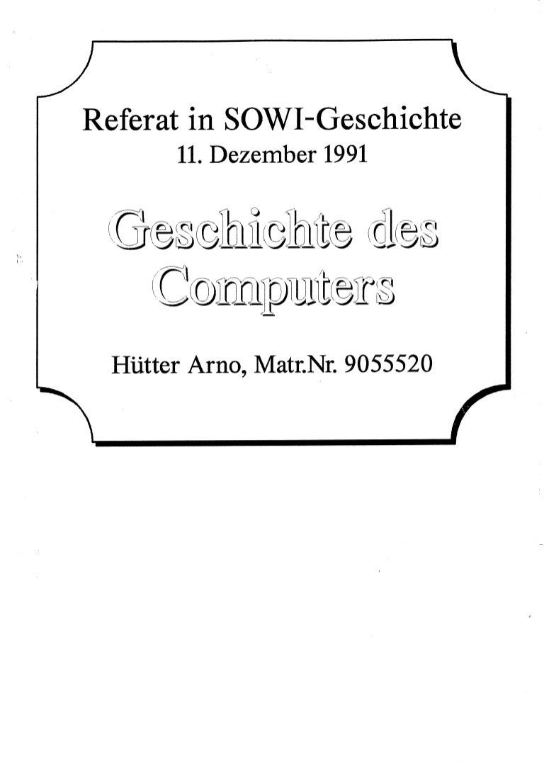 Geschichte Des Computers 1991