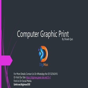 Computer Graphic , graphics designing slides | PPTX