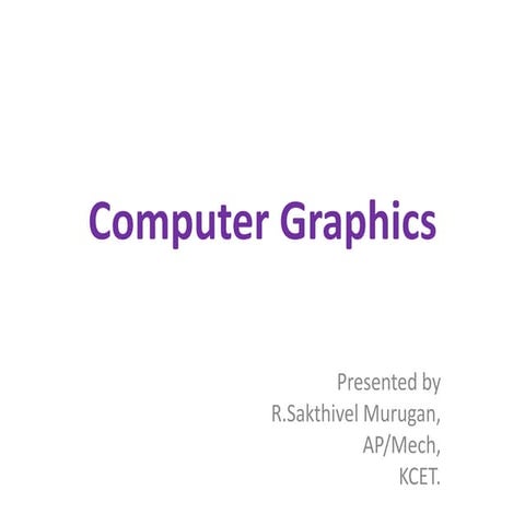 Computer Graphics | PPT
