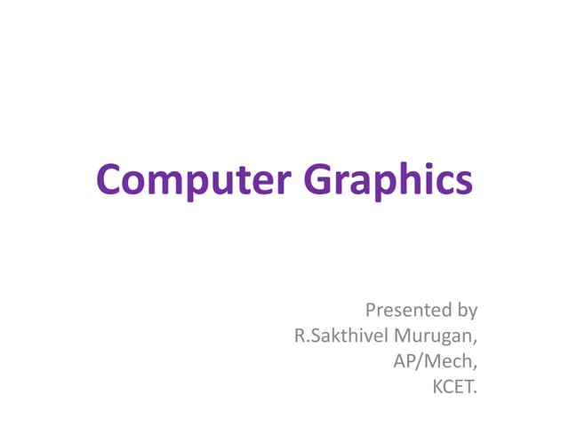 Computer Graphics | PPT