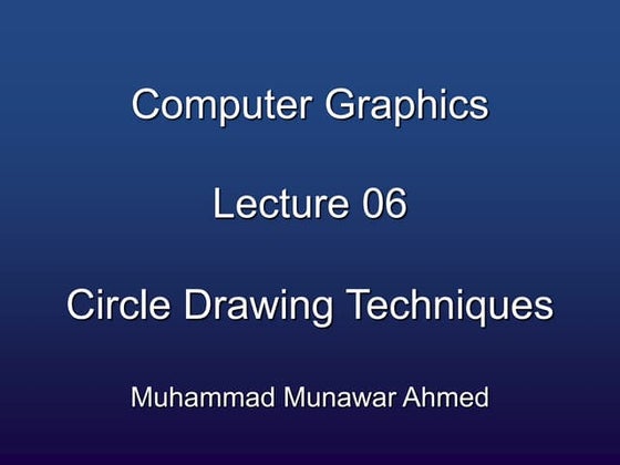 Circle drawing algo. | PPT