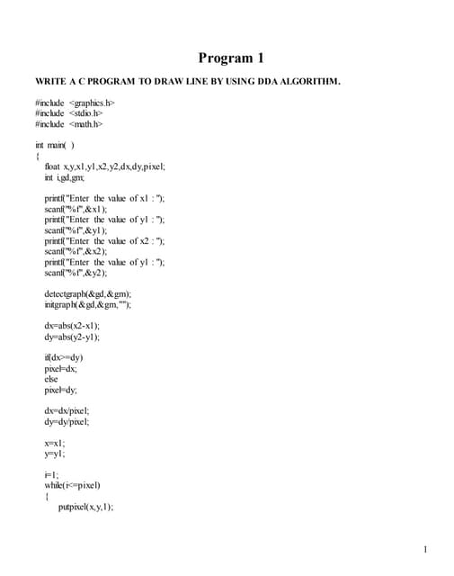 Computer graphics lab report with code in cpp