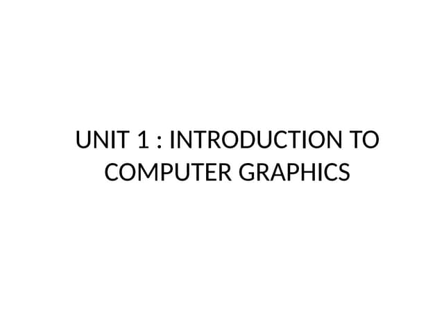 Computer Graphics Representation Introduction.pptx