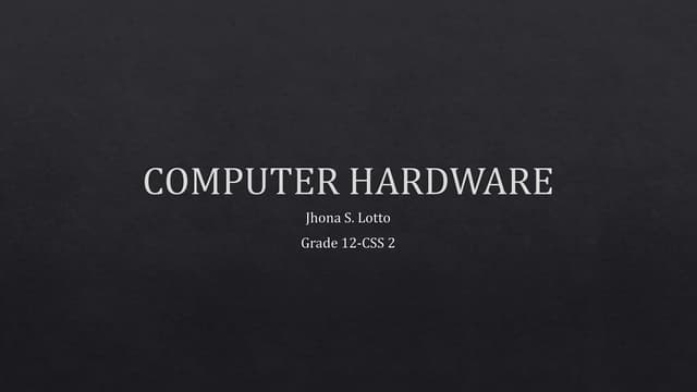 Computer hardware