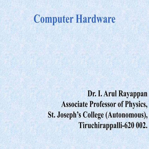 Computer Hardware for computer enthusiast.ppt | Operating Systems ...