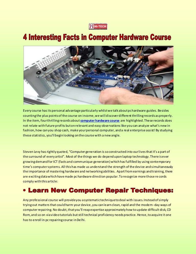 Computer hardware course