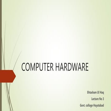 Computer Hardware | PPT