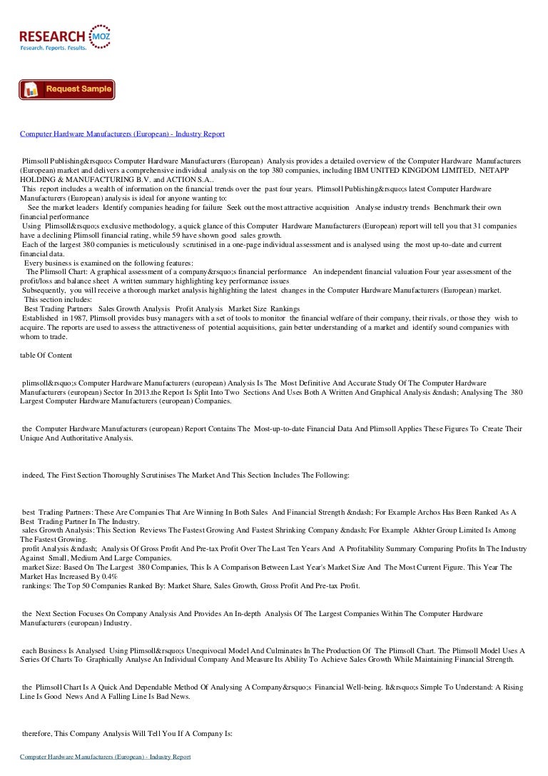 European Computer Hardware Manufacturers Industry Analysis Report