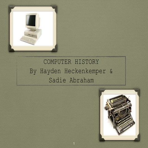 Computer history | PPT