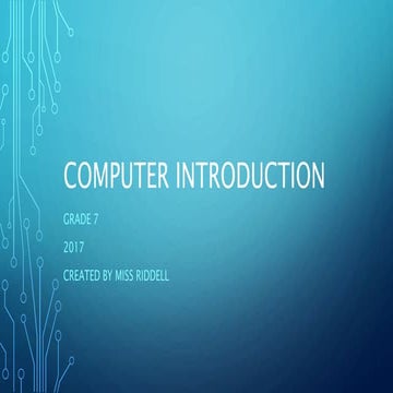 UCHS Computer Introduction Grade 7 | PPTX