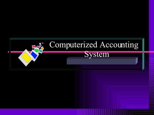 Computerised Accounting System