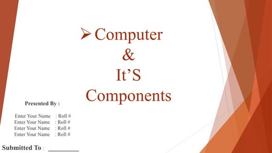 Basic components of computer system | PPT