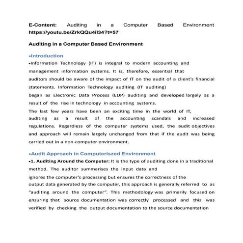 Computerized Environment