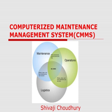 Computerized maintenance management system (cmms) | PPT