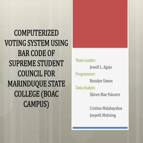 Computerized Voting System | PPT