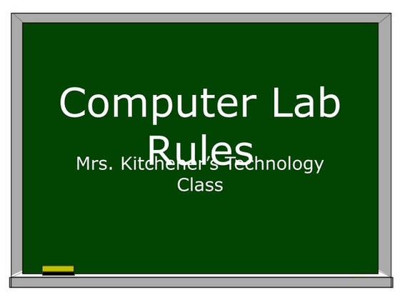 Computer Laboratory Rules | PPT