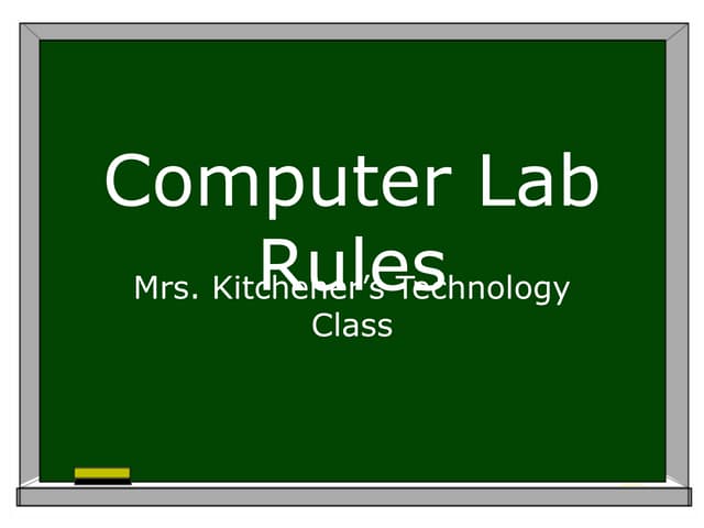 Computer Laboratory Rules | PPT