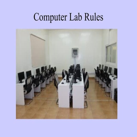 computer lab rules in school PPT PPT.ppt