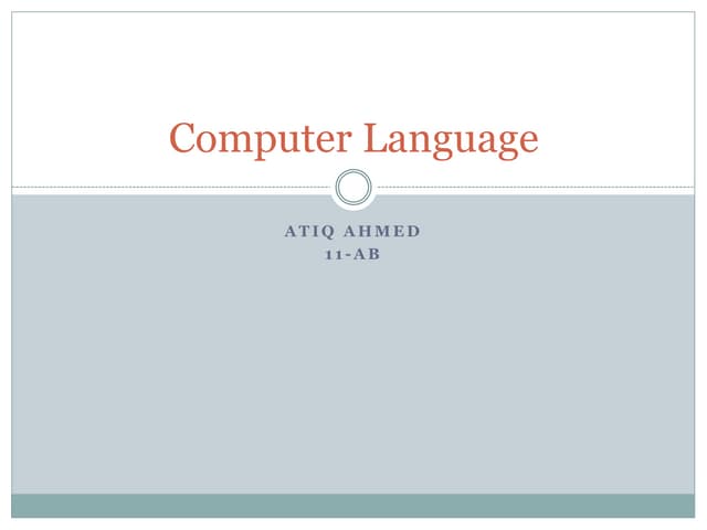 Computer languages