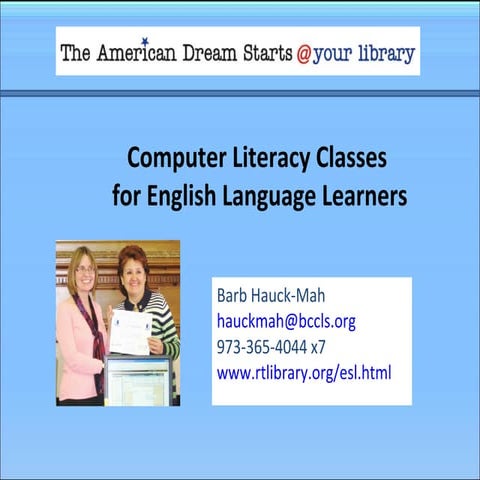 Computer literacy for ESL students