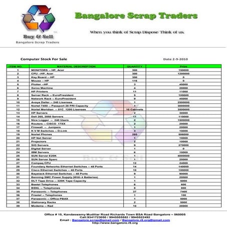 Computer lot estimate pdf