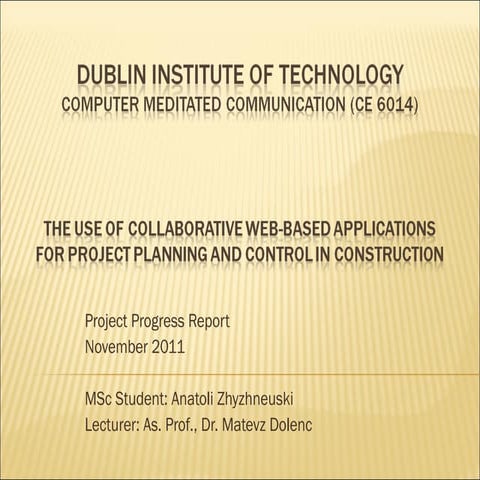 Collaborative project communication for construction company