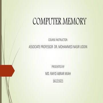 Computer Memory | PPTX