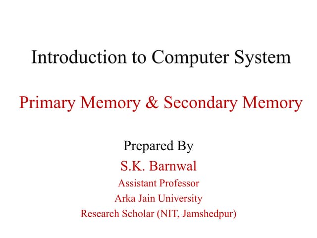 Computer Memory
