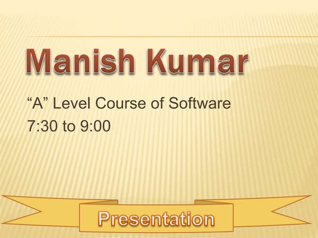 Computer memory presentation