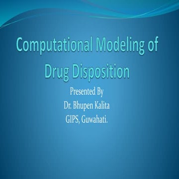 Computational Modeling of Drug Disposition  