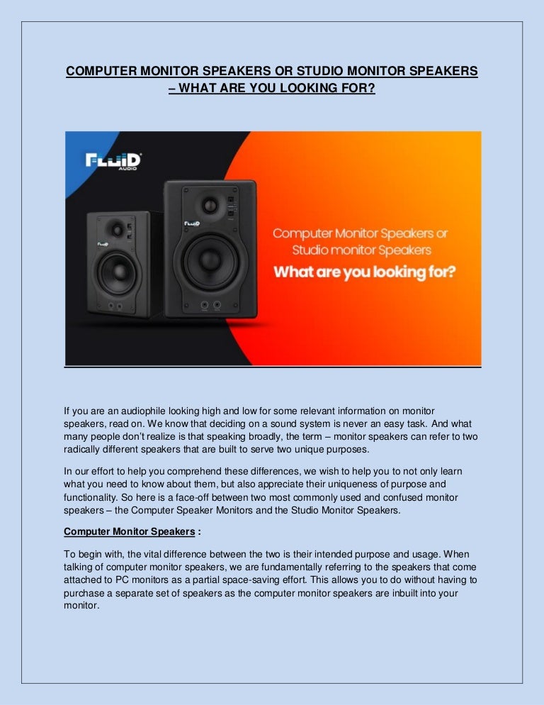 buy used studio monitors