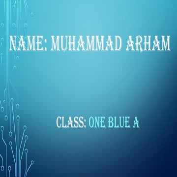 Computer Muhammad Arham Class One Blue.pptx