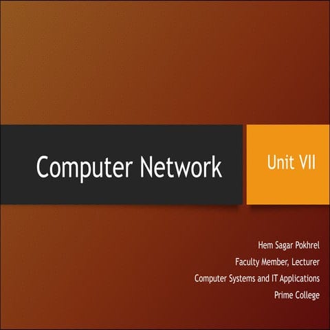 Computer Network | BBA First Semester | PDF