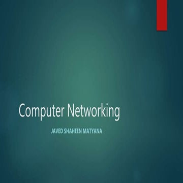 Computer networking | PPT