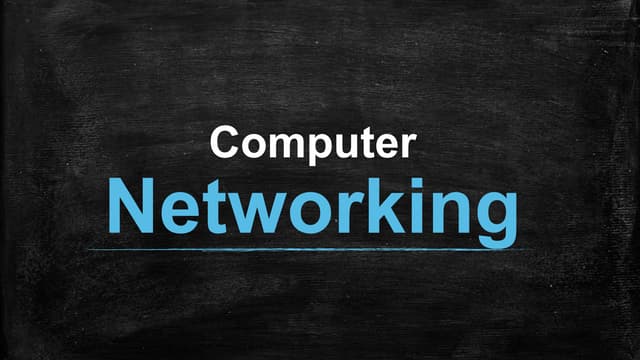 Computer networking
