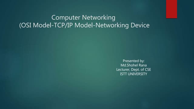 Computer networking | PPT