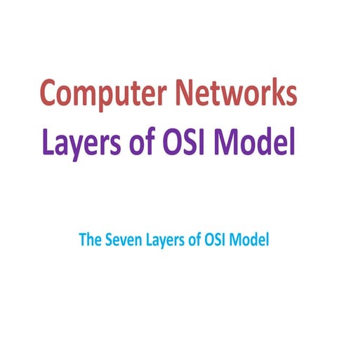 Computer network layers | PPT