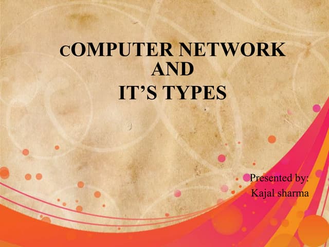 Computer network ppt communication