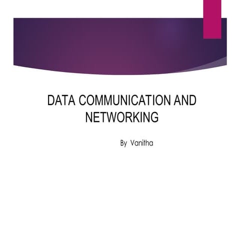 Data Communication and  Networks for Students.ppt