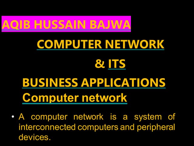 Computer networks