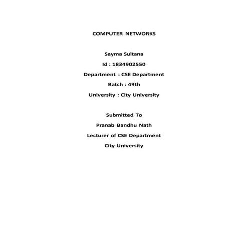 Computer networks | PDF