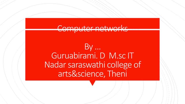 Computer networks