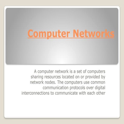 B Tech Computer Eng Computer Networks Pptx