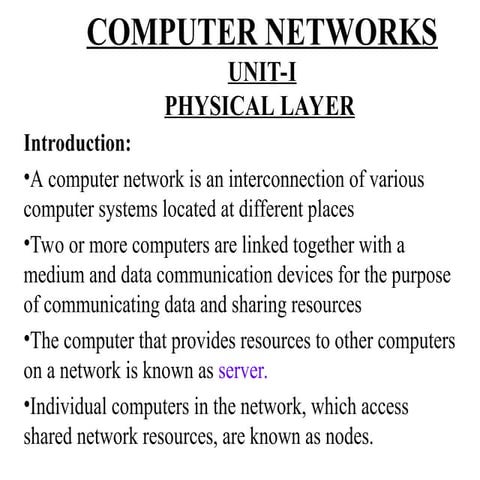 computer networks review presentation and basics