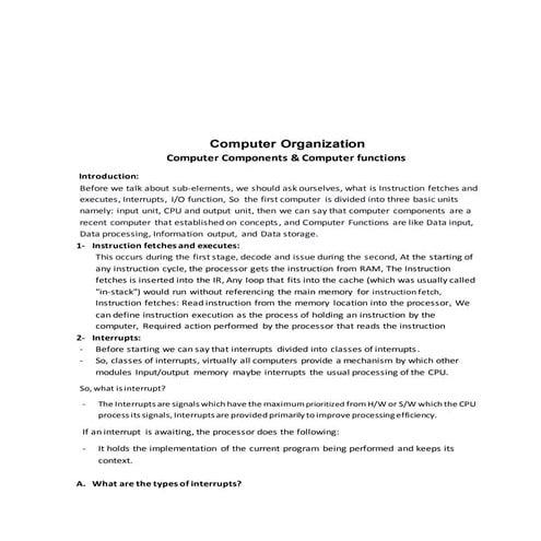 Computer organization research, everything that u want (2020)