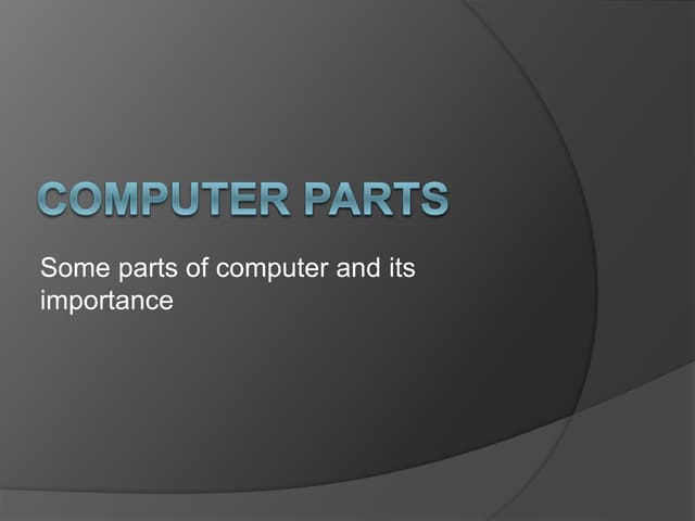 Computer parts
