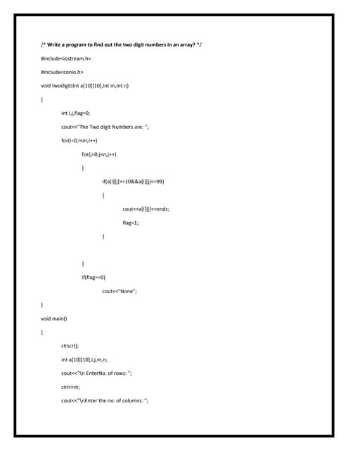 Computer practicals(part) Class 12